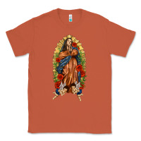 Copper Lady of Guadalupe with Roses Classic Tee - texasbilliewilder