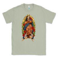 Matcha Lady of Guadalupe with Roses Classic Tee - texasbilliewilder