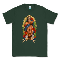 Sports Green Lady of Guadalupe with Roses Classic Tee - texasbilliewilder