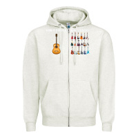 Oatmeal Heather Guitars How it Started How It's Going Guitar Players Funny Zipper Hoodie - minhPixels