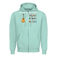 Seafoam Guitars How it Started How It's Going Guitar Players Funny Zipper Hoodie - minhPixels