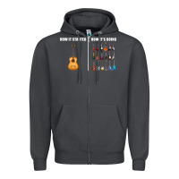Smoke Guitars How it Started How It's Going Guitar Players Funny Zipper Hoodie - minhPixels