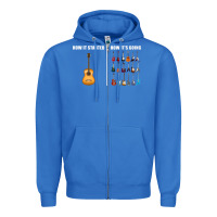 True Royal Guitars How it Started How It's Going Guitar Players Funny Zipper Hoodie - minhPixels