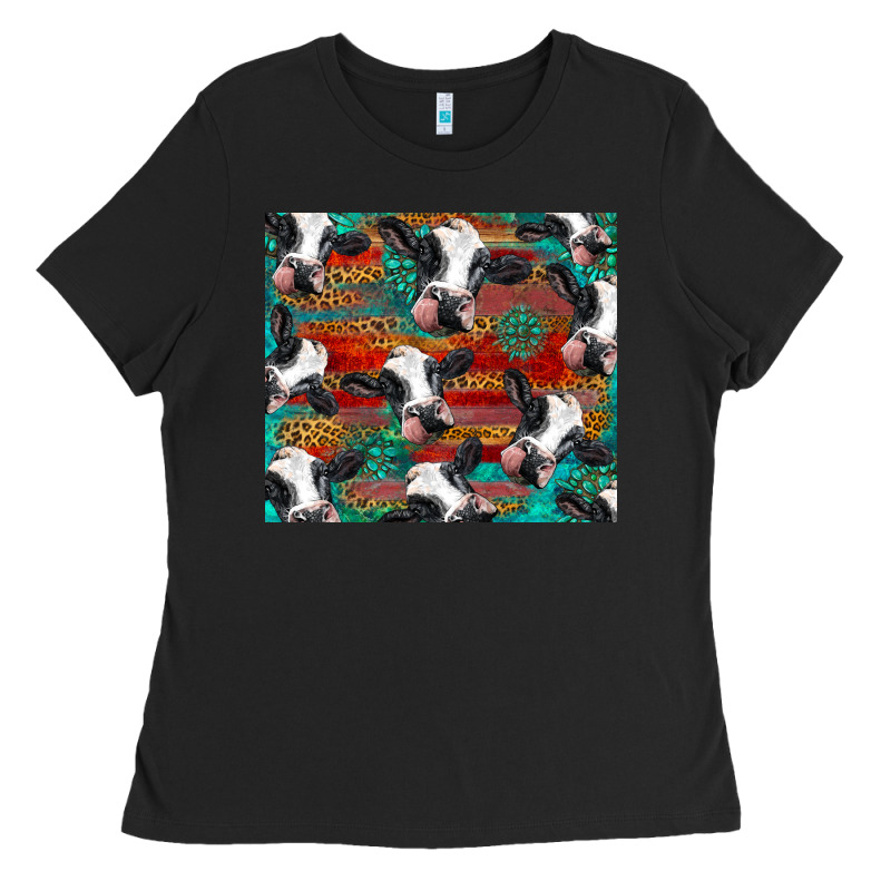 Holstein Cows With Gemstone Ladies Tee by BarkalooDesign | Teevron