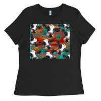 Black holstein cows with gemstone Ladies Tee - BarkalooDesign
