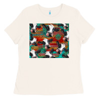 Bone holstein cows with gemstone Ladies Tee - BarkalooDesign