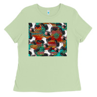 Matcha holstein cows with gemstone Ladies Tee - BarkalooDesign