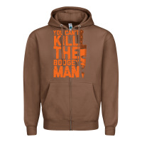 Chestnut oogeyman halloween horror distressed quote orange Zipper Hoodie - minhPixels