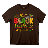 Chocolate Brown it's the black excellence for me Heavy Core Tee - LillyAllenDesigns