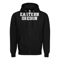Black Eastern Oregon Athletic University College Alumni Zipper Hoodie - minhPixels