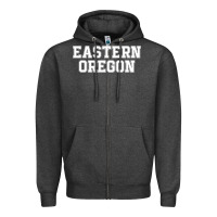 Charcoal Heather Eastern Oregon Athletic University College Alumni Zipper Hoodie - minhPixels