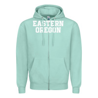 Seafoam Eastern Oregon Athletic University College Alumni Zipper Hoodie - minhPixels