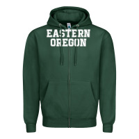 Sports Green Eastern Oregon Athletic University College Alumni Zipper Hoodie - minhPixels