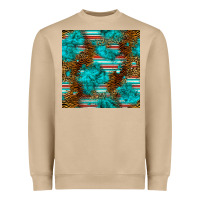 Turquoise Serape Leopard Seamless Pattern Heavyweight Sweatshirt | Teevron
