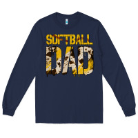 Navy no background softball dad Long Sleeve Tee - Jasminsmagicworld