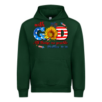 Forest Green with god all things are possible usa Urban Hoodie - AdoDesignShop