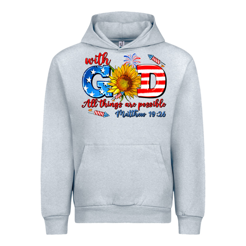 With God All Things Are Possible Usa Urban Hoodie by AdoDesignShop | Teevron