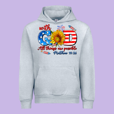 With God All Things Are Possible Usa Urban Hoodie Designed By Adodesignshop