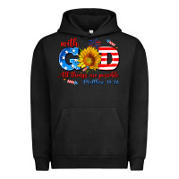 Pigment Black with god all things are possible usa Urban Hoodie - AdoDesignShop