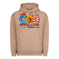 Pigment Burro with god all things are possible usa Urban Hoodie - AdoDesignShop