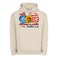 Pigment French Oak with god all things are possible usa Urban Hoodie - AdoDesignShop