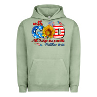 Pigment Oil Green with god all things are possible usa Urban Hoodie - AdoDesignShop