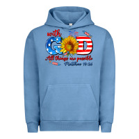 Pigment Pebble Blue with god all things are possible usa Urban Hoodie - AdoDesignShop