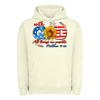 Pigment Pistachio with god all things are possible usa Urban Hoodie - AdoDesignShop