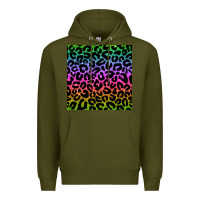 Army Green leopard glitter seamless pattern Premium Hoodie - BundleAndBundleShop