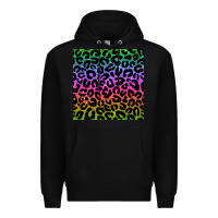 Black leopard glitter seamless pattern Premium Hoodie - BundleAndBundleShop
