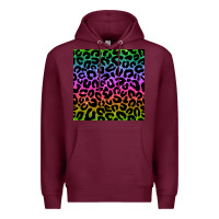 Burgundy leopard glitter seamless pattern Premium Hoodie - BundleAndBundleShop