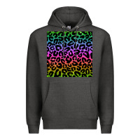Charcoal Heather leopard glitter seamless pattern Premium Hoodie - BundleAndBundleShop