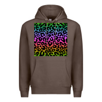 Coffee leopard glitter seamless pattern Premium Hoodie - BundleAndBundleShop