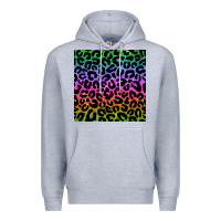 Heather Grey leopard glitter seamless pattern Premium Hoodie - BundleAndBundleShop