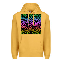 Mustard leopard glitter seamless pattern Premium Hoodie - BundleAndBundleShop