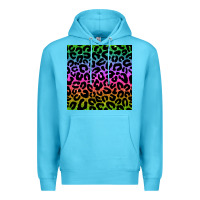 Ocean Blue leopard glitter seamless pattern Premium Hoodie - BundleAndBundleShop