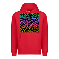 Red leopard glitter seamless pattern Premium Hoodie - BundleAndBundleShop