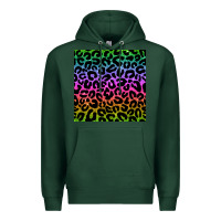 Sports Green leopard glitter seamless pattern Premium Hoodie - BundleAndBundleShop