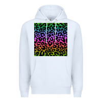 White leopard glitter seamless pattern Premium Hoodie - BundleAndBundleShop