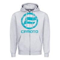 Heather Grey CF Moto Vintage UTV ATV SXS original off road Gift Zipper Hoodie - minhPixels