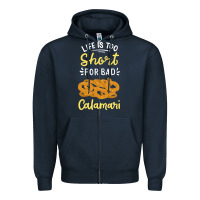 Navy Calamari Squid Seafood Zipper Hoodie - minhPixels