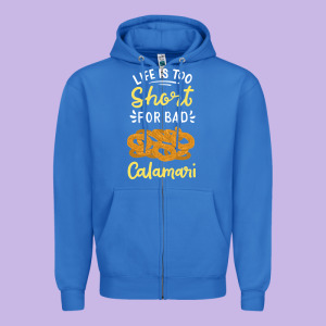 Calamari Squid Seafood Zipper Hoodie Designed By Minhpixels