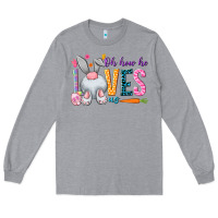 Heather Grey Oh how he loves us Easter Day Long Sleeve Tee - HowdyJamesFarm