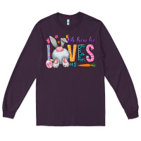 Plum Oh how he loves us Easter Day Long Sleeve Tee - HowdyJamesFarm