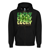 Black Not Lucky Simply Blessed Zipper Hoodie - CowhideDigitalArt