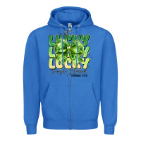 True Royal Not Lucky Simply Blessed Zipper Hoodie - CowhideDigitalArt