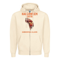 Sandshell Halloween 1978 Holiday Spooky Myers Pumpkin Haddonfield Zipper Hoodie - minhPixels