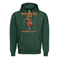 Sports Green Halloween 1978 Holiday Spooky Myers Pumpkin Haddonfield Zipper Hoodie - minhPixels