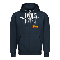 Navy Pulp Vintage Zipper Hoodie - minhPixels