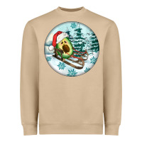 Mushroom Slide Avocado Heavyweight Sweatshirt - FaDigitalArtStudio